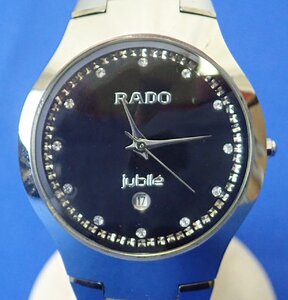 ◎ ＲＡＤＯ　ラド―　jubile　ジュビリー　クォーツ　腕時計　6020Ｇ　黒文字盤　メンズ　デイト　稼働中　1円～