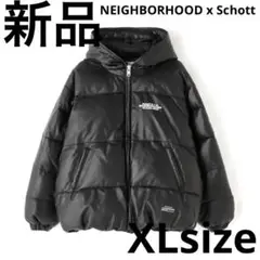 新品 SCHOTT × NEIGHBORHOOD レザーフードジャケット レア