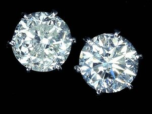 VVL12311I【1円～】新品仕上【RK宝石】極上ダイヤモンド 特大 1.132ct / 【クラリティ:SI-2】1.021ct K18WG 超高級 一粒ダイヤ ピアス