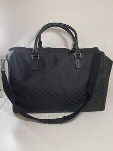 GUCCI グッチ GG ボストンバッグ ハンドバッグ 旅行カバン トラベルバッグ 2WAY USED品 241205 （Y Ms） 