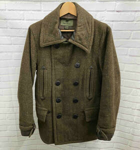 NIGEL CABOURN ナイジェルケーボン MILITARY PEA COAT ツイードピーコート 8060000040 サイズ44 カーキ ブラウン