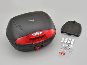 GIVI ジビ 鍵２本 LEDランプ付き ストップランプ付 モノロックケース E450N-S 45L モノロック Simply バックレスト付 ベース付