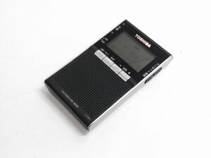 ▲ 動作品 TOSHIBA 東芝 ワイドFM対応 FMステレオ AMポケットラジオ TY-SPR5 名刺サイズ ナショナル 0619A-7 〒 ▲