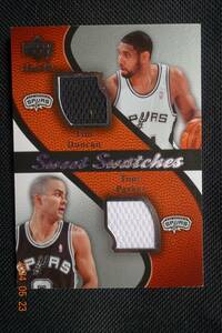 Tim Duncan/Tony Parker 2007-08 Sweet Shot Sweet Swatches Dual