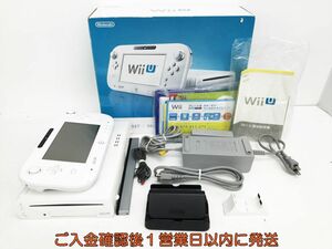 【1円】任天堂 WiiU 本体 32GB ホワイト プレミアムセット Wii U 初期化/動作確認済 若干画面ヤケ L04-247sy/G4