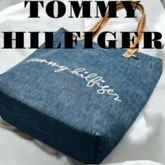 【美品】TOMMY HILFIGERトミーヒルフィガー　デニム　トートバッグ