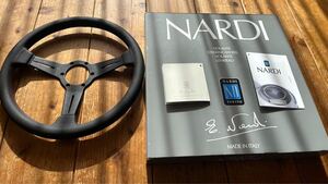 (世界限定200本！)NARDI ND340 TYPE A 未使用 絶版　34φ パンチングレザー ブラックスポーク ナルディ classic 340mm