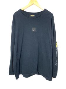 ■ビンテージ USA製 NAUTICA ノーティカ COMPETITION 袖プリント 長袖Tシャツ ロンT カットソー 古着 アメカジ ブラック サイズXXL■