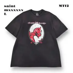 人気品！ saint mxxxxxx セイントマイケル 半袖 Tシャツ 黒赤 L