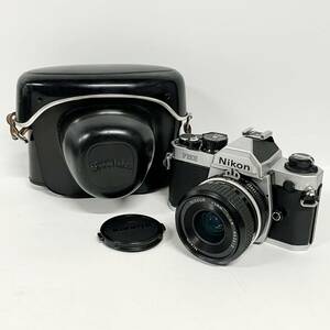 1円~【動作未確認】ニコン Nikon FM2 NIKKOR 35mm 1:2.8 一眼レフ フィルムカメラ 単焦点レンズ ケース付き J180195