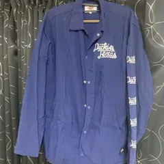 Dickies ネイビー 長袖シャツ M