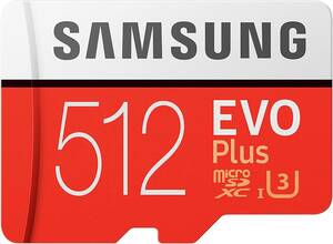 新品 Samsung EVO plus microSDXC 512GB マイクロ SD SDアダプター付 1円より