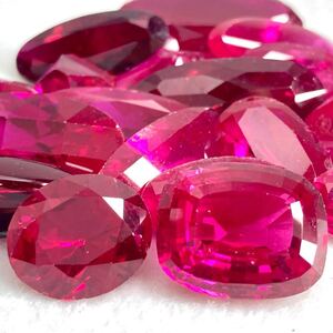 1円〜!!☆ルビーおまとめ196ct☆j 約39.2g ルース 裸石 宝石 ジュエリー jewelry ruby corundum コランダム 紅玉 w4マ6