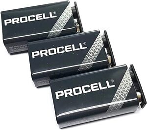 DURACELL PROCELL デュラセル プロセル 9V電池 エフェクター/楽器用アルカリ電池 3個セット DP-9