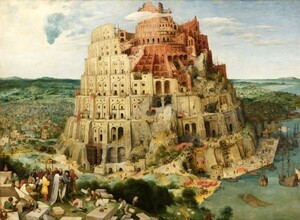 【フルサイズ版】バベルの塔 ピーテル・ブリューゲル 1563年 バビロン 壁紙ポスター 特大 799×585mm はがせるシール式 004S1
