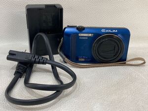 R5A005◆ジャンク品◆ カシオ CASIO EXILIM ブルー デジタルカメラ コンパクトカメラ EX-ZR200