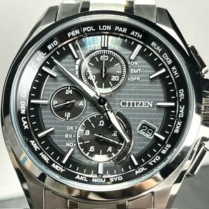 新品 CITIZEN ATTESA シチズン アテッサ AT8040-57E エコドライブ ソーラー電波 腕時計 アナログ ブラック チタン ダイレクトフライト