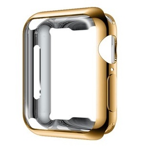 Apple Watch アップルウォッチ 41ｍｍ/Series8 フルカバーケース ゴールド 1個 全面保護 耐衝撃