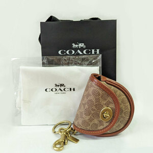 《COACH》■美品■コーチ＊ミニサドルバッグチャームキーホルダー＊ショッパーと保護袋付き【送料込み！】