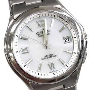 美品 CITIZEN シチズン ATTESA アテッサ Eco-Drive エコドライブ 腕時計 ATD53-2842 H110-T011331 電波ソーラー チタン 箱付き 動作OK