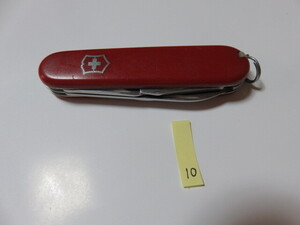 VICTORINOX ビクトリノックス SWISS スイス ナイフ 携帯 ツール アウトドア キャンプ №10 レッド 赤 83-18-14㎜ ナイフ先端欠け ユーズド