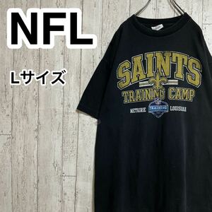 ☆送料無料☆ NFL ニューオーリンズ・セインツ 半袖Tシャツ Lサイズ プリント ビッグサイズ 21-265