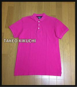 ■TAKEO KIKUCHI タケオキクチ■ピンク色 ポロシャツ: 3☆TA-240