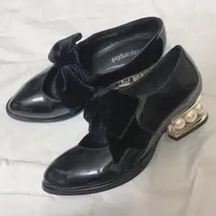 jeffrey campbell パールベロアリボンパンプス