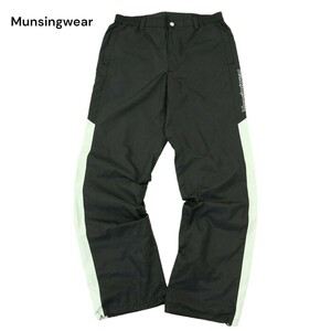 Munsingwear マンシングウェア 通年 ロゴ★ 裾絞り ウインドブレーカー パンツ Sz.3　メンズ 黒 ゴルフ　A4B01681_3#R