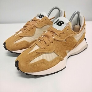 ほぼ未使用 new balance ニューバランス スニーカー シューズ 靴 22.5cm U327WCI ブラウン 茶系