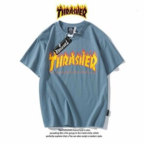 1000円スタート Thrasher スラッシャー　Tシャツ　半袖　文字　ロゴ　S-XXL　サイズ選択可能　男女兼用　MT23