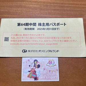 東京ディズニーリゾート 株主優待 株主用パスポート 有効期限1月31日迄