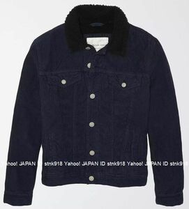 〓ラス2!! SALE!! アメリカンイーグル/US XL/AE コーデュロイ Trucker Jacket/Blue