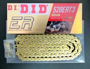 ＃モトクロス専用 DID520ERT3 120L クリップ付 ゴールド CRF250R CR125 CR250 CRF450R ※ステッカー付き 新品