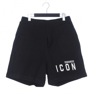 ディースクエアード DSQUARED2 21SS Be Icon Relax Shorts スウェットショートパンツ ショーツ M ブラック 黒 S79MU0005 国内正規 メンズ