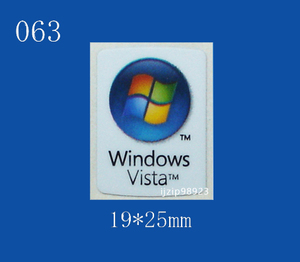 即決063【 Windows Vista 】エンブレムシール追加同梱発送OK■ 条件付き送料無料