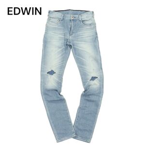 EDWIN エドウィン ER22 ジャージーズ★ ダメージ&リペア加工 ストレッチ スキニー デニム パンツ ジーンズ Sz.XS　メンズ　A4B03573_7#R