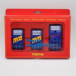 MOMO ペダル カバー セット ブルー 汎用 MT アクセルペダル クラッチペダル ブレーキペダル