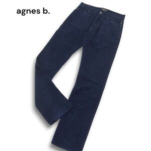 agnes b. homme アニエスベー オム 秋冬 コーデュロイ★ ストレート パンツ Sz.36　メンズ ネイビー リトアニア製　A4B05311_A#Q