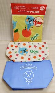 コカ・コーラ　クー　Qoo　クーラーバッグ2袋＆オリジナル風呂敷1枚　！！　☆新品☆