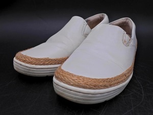 clarks クラークス レザー スリッポン スニーカー size23/アイボリー ■◇ ☆ fab5 レディース