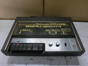 T【4ね-47】【100サイズ】Technics RS-265U レコパル/ステレオカセットデッキ/テクニクス/通電可/ジャンク品/※傷、汚れあり