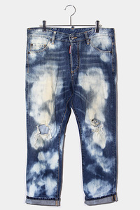 DSQUARED2 ディースクエアード ブリーチ加工 ダメージ デニムパンツ ジーンズ 48 BLUE ブルー 71LB025530309 /◆ メンズ