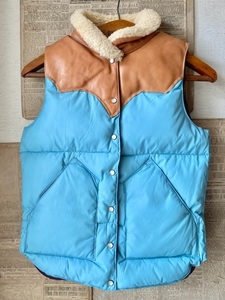 ROCKY MOUNTAIN Featherbed christy vest ロッキー マウンテン フェザーベッド ダウン ベスト レザーヨーク 7/8