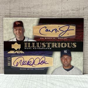 【レア名作】ジーター/リプケン/Jeter/Ripken/直筆サイン/ジャージナンバー/Auto ヤンキース 直筆サインカード AUTOGRAPH