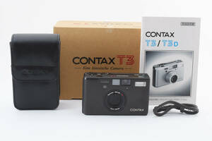 【美品】 CONTAX T3 / Sonnar 35mm F2.8 T* チタンブラック コンタックス AFコンパクト フィルムカメラ 元箱付き ＃5489