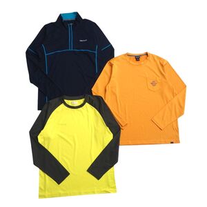 TI3602□定価総額17,600円*マーモット/Marmot*メンズ*L/XL*3点セット*長袖Tシャツ/アウトドアカットソー*TOMTJB63*TOMSJB57*TOMSJB50