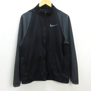 H■ナイキ/NIKE DRI-FIT トラックジャケット トレーニングウェア【L】黒/MENS■51【中古】