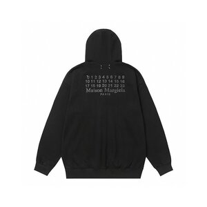 Maison Margiela MM6 メゾンマルジェラ パーカー ジップアップ フーディー スウェット ロゴ 希少 Lサイズ