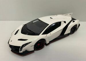 1円〜 ジャンク 箱無 オートアート 1/18 ランボルギーニ ヴェネーノ ホワイト AUTOart Lamborghini